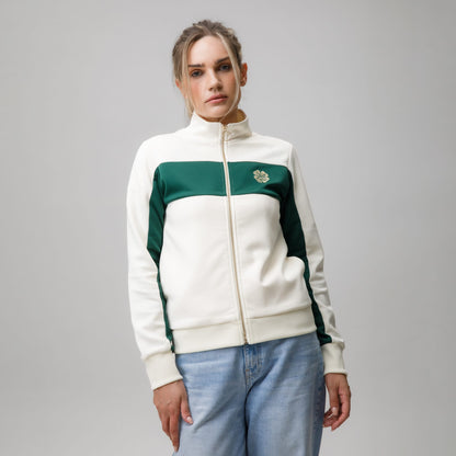 Celtic Clover Women's Cream Track Jacket