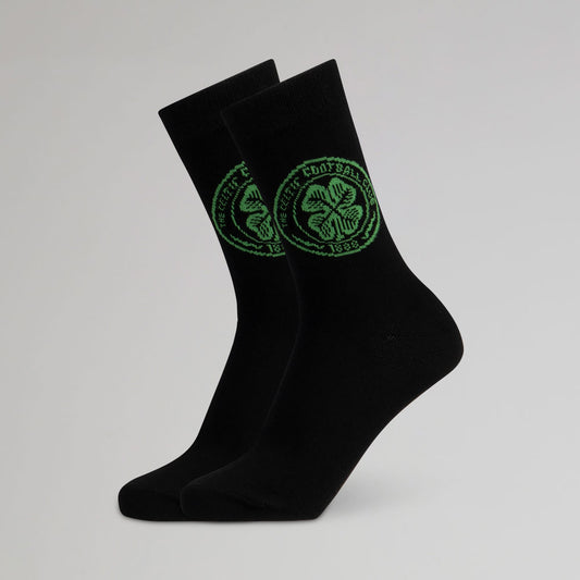 Celtic Crest Black Socks