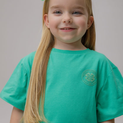 Celtic Crest Junior Anime Print Green T-Shirt