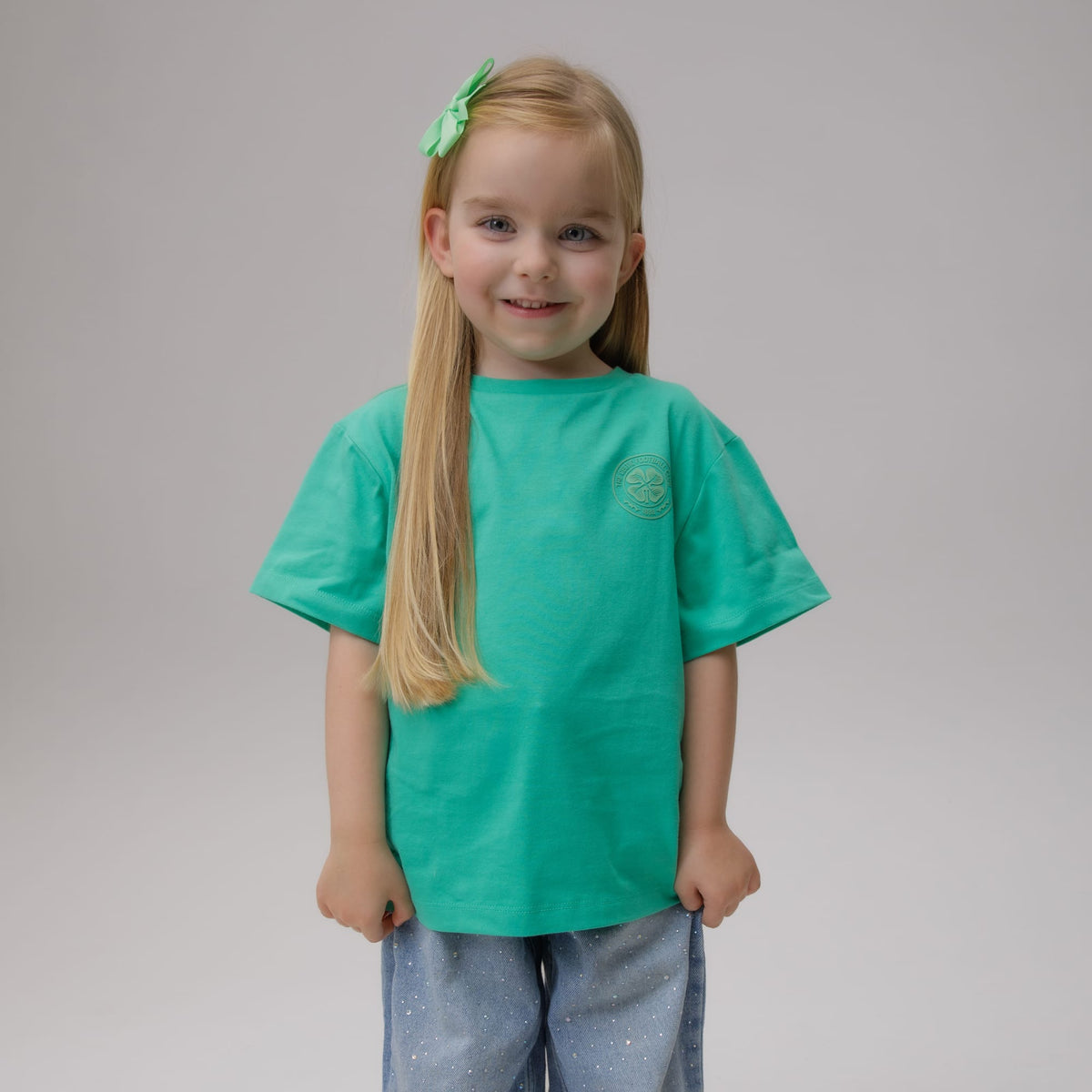 Celtic Crest Junior Anime Print Green T-Shirt