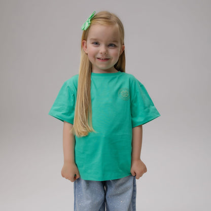 Celtic Crest Junior Anime Print Green T-Shirt