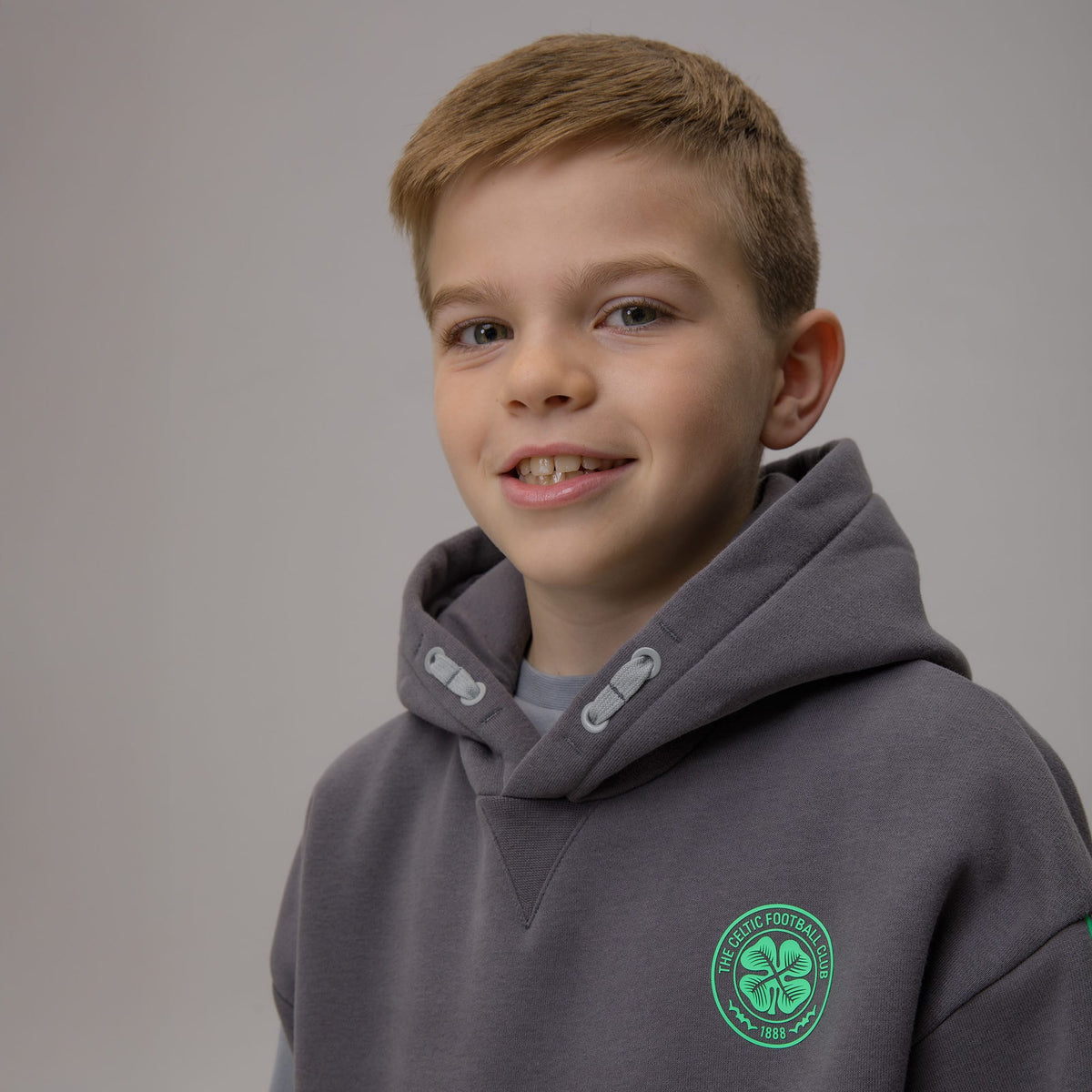 Celtic Crest Junior Back Print Dark Grey Hoodie