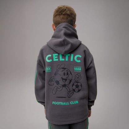 Celtic Crest Junior Back Print Dark Grey Hoodie