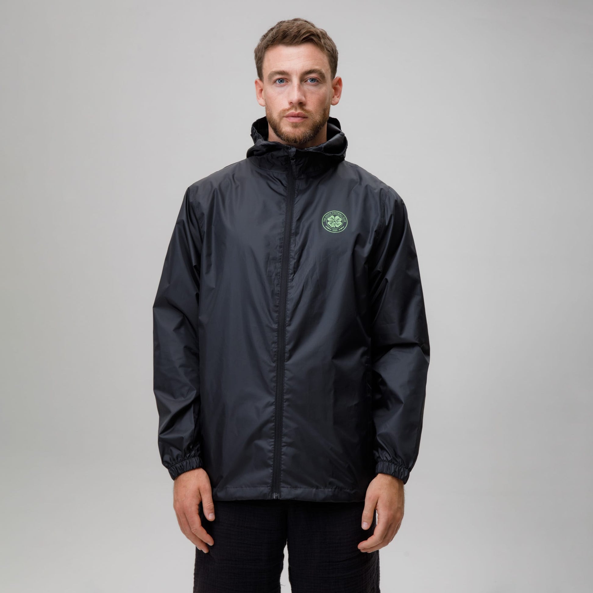 Celtic Crest Men's Black Packaway Jacket