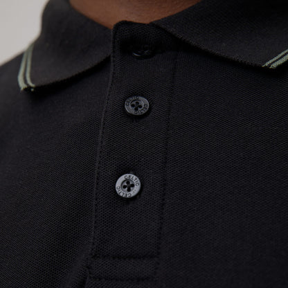 Celtic Crest Men's Black Polo Shirt