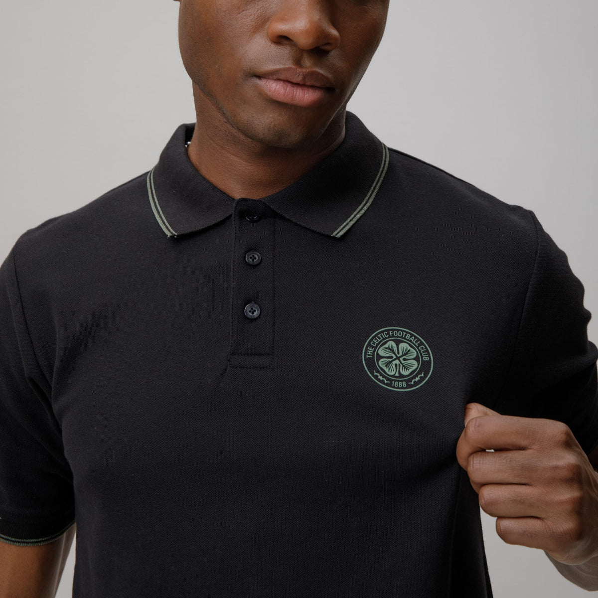 Celtic Crest Men's Black Polo Shirt