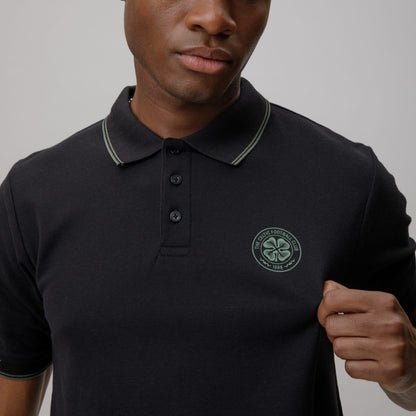 Celtic Crest Men's Black Polo Shirt
