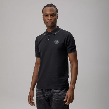 Celtic Crest Men's Black Polo Shirt