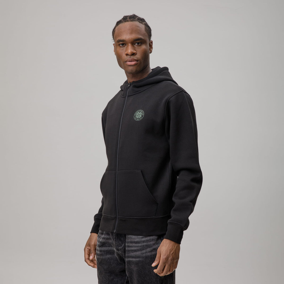 Celtic Crest Men's Black Zip Hoodie