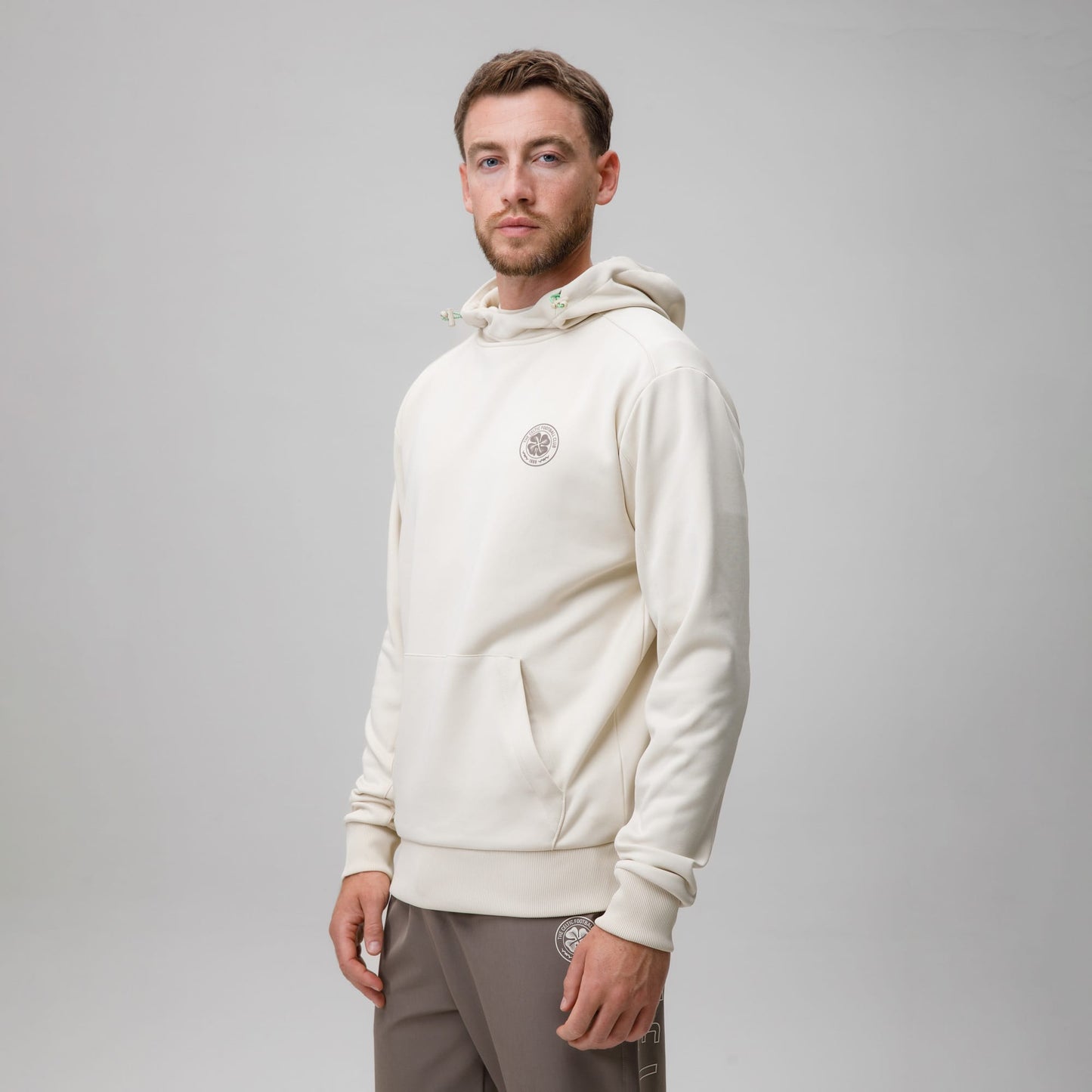 Celtic Crest Men's Cream Hoodie