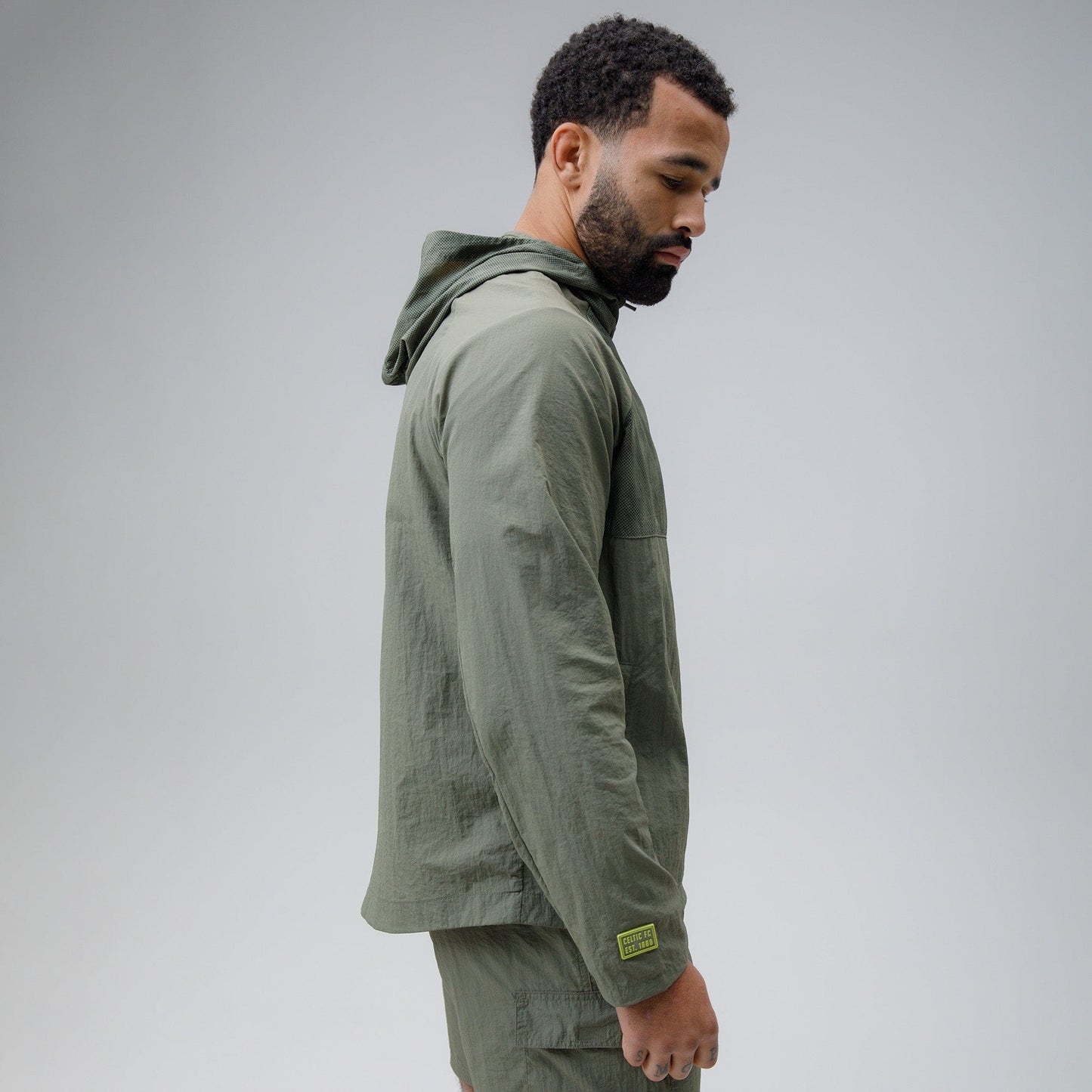 Celtic Crest Men's Cut & Sew Woven Khaki Jacket