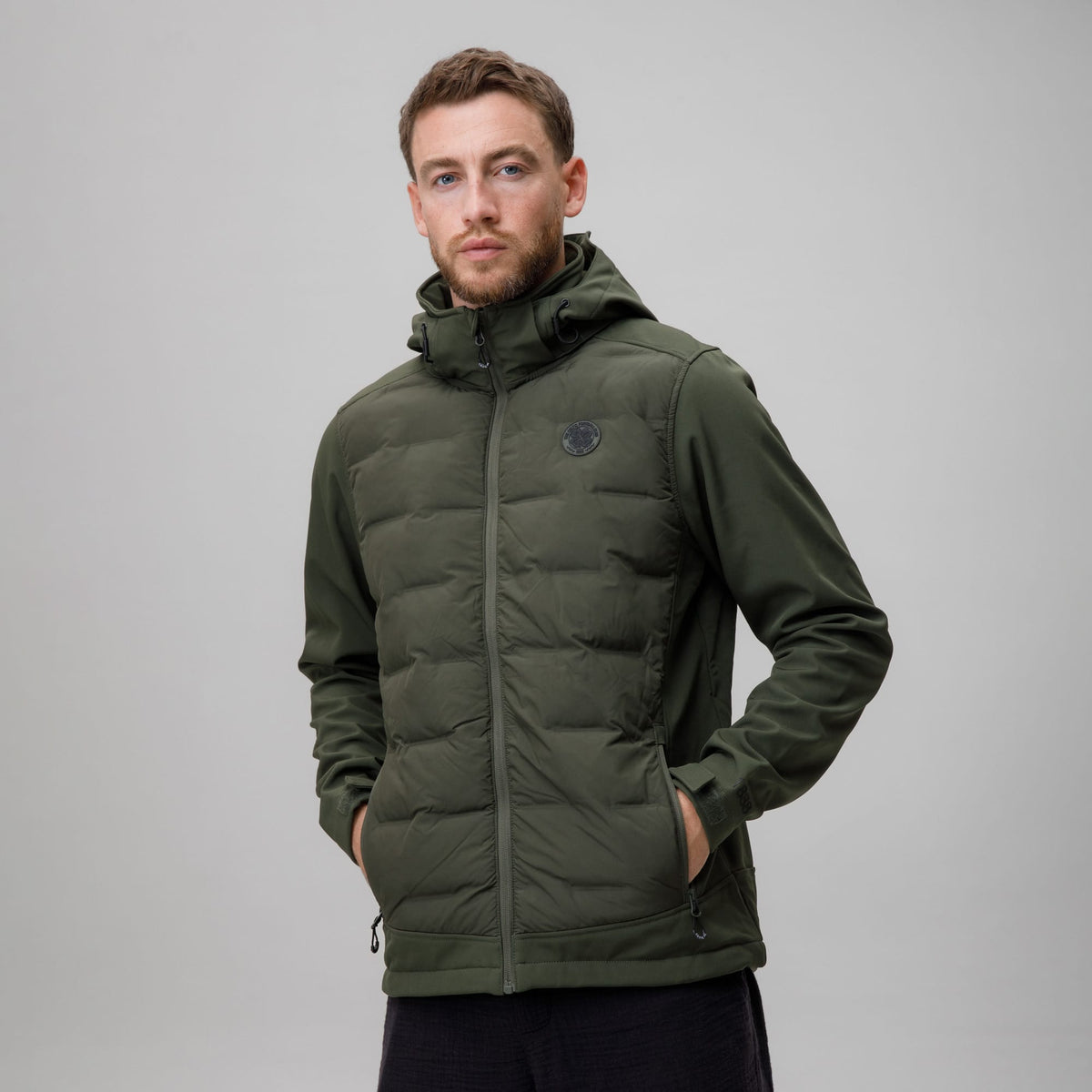 Celtic Crest Men's Hybrid Hooded Jacket