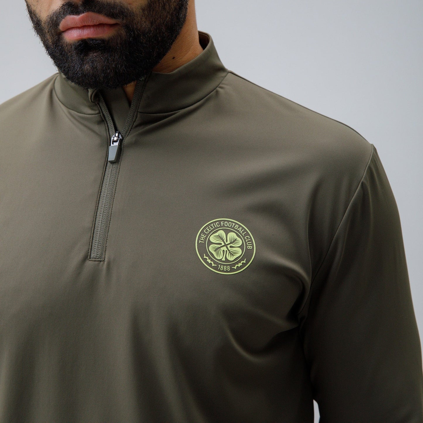 Celtic Crest Men's Khaki Quarter Zip