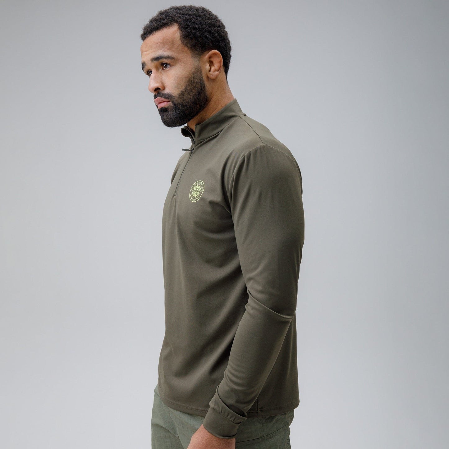 Celtic Crest Men's Khaki Quarter Zip