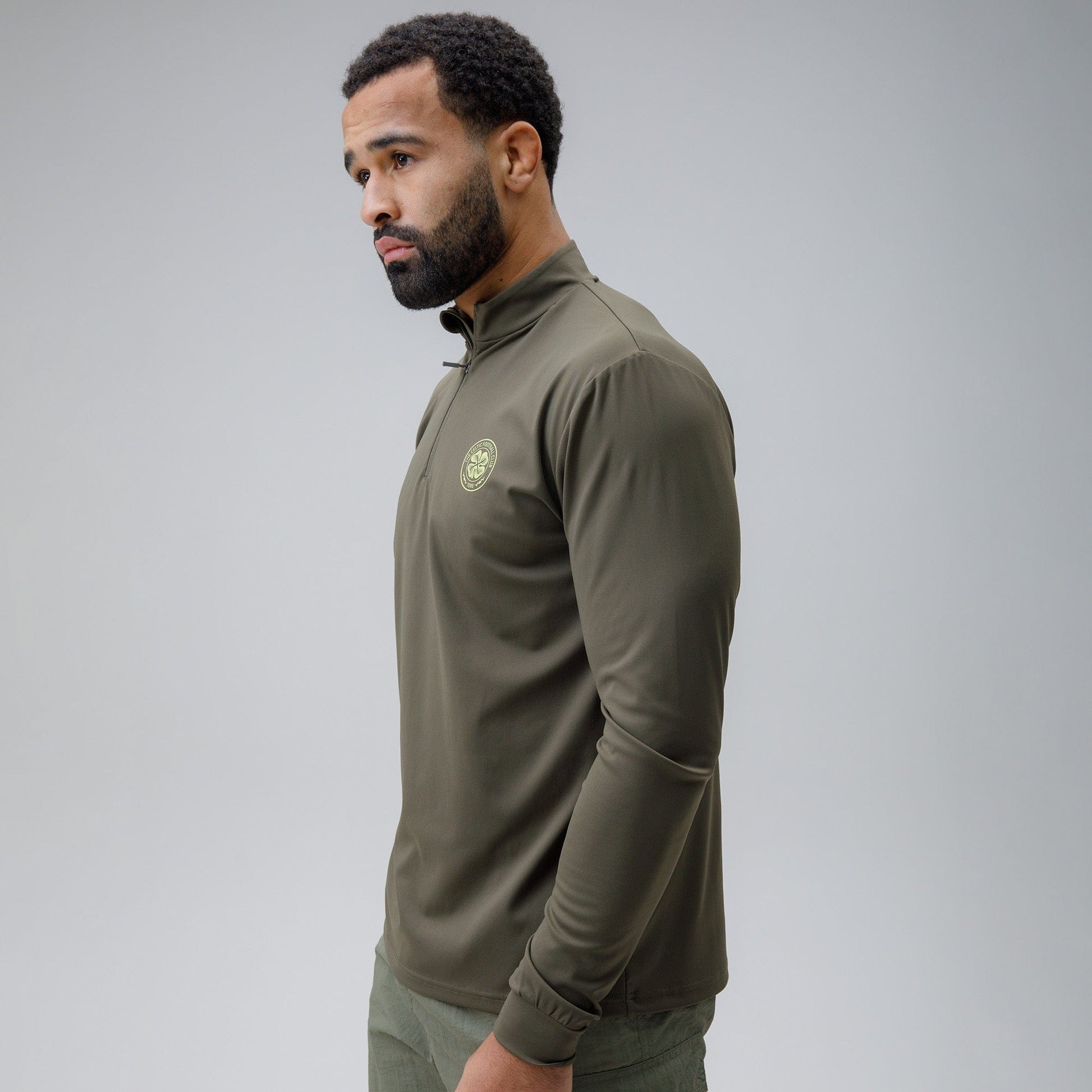 Celtic Crest Men's Khaki Quarter Zip