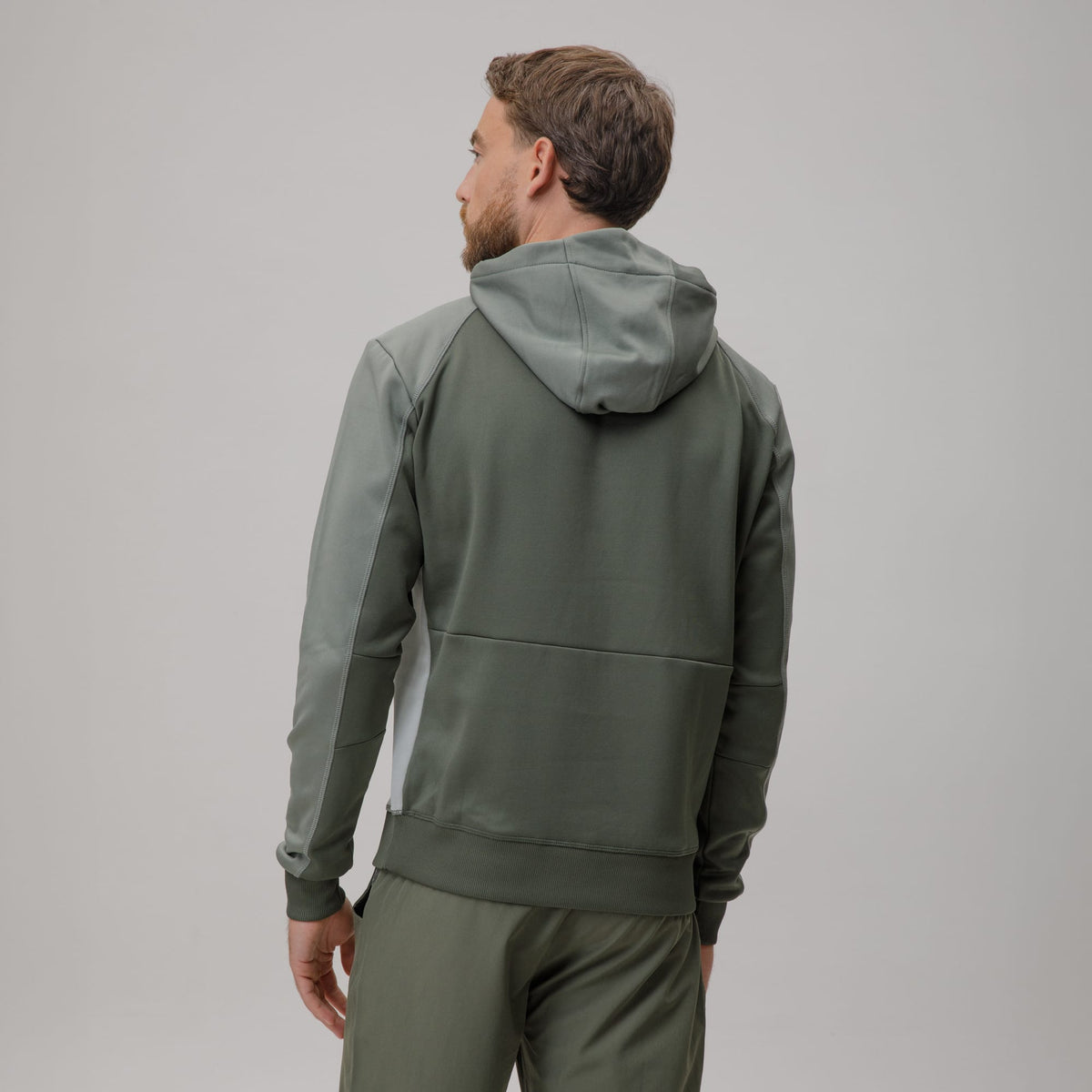 Celtic Crest Men's Sage Panel Hoodie