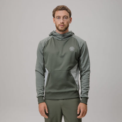 Celtic Crest Men's Sage Panel Hoodie