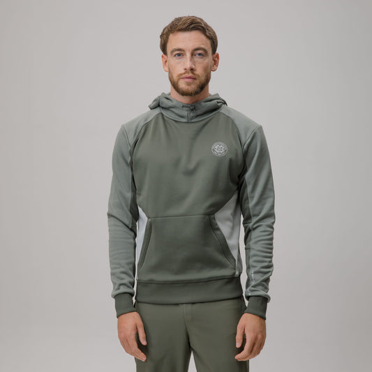 Celtic Crest Men's Sage Panel Hoodie