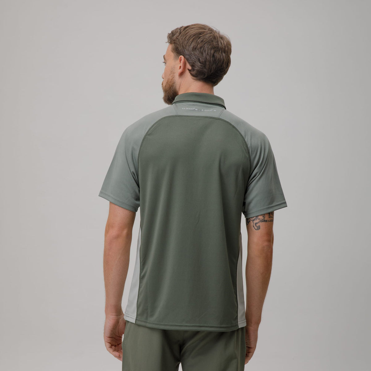 Celtic Crest Men's Sage Panel Polo Shirt
