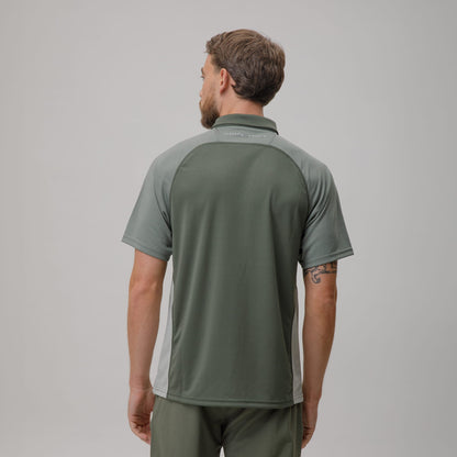 Celtic Crest Men's Sage Panel Polo Shirt