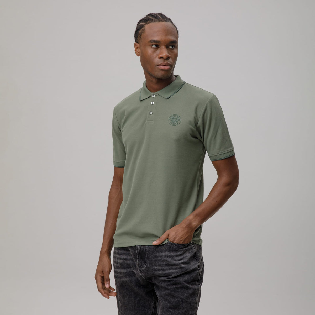 Celtic Crest Men's Sage Polo Shirt