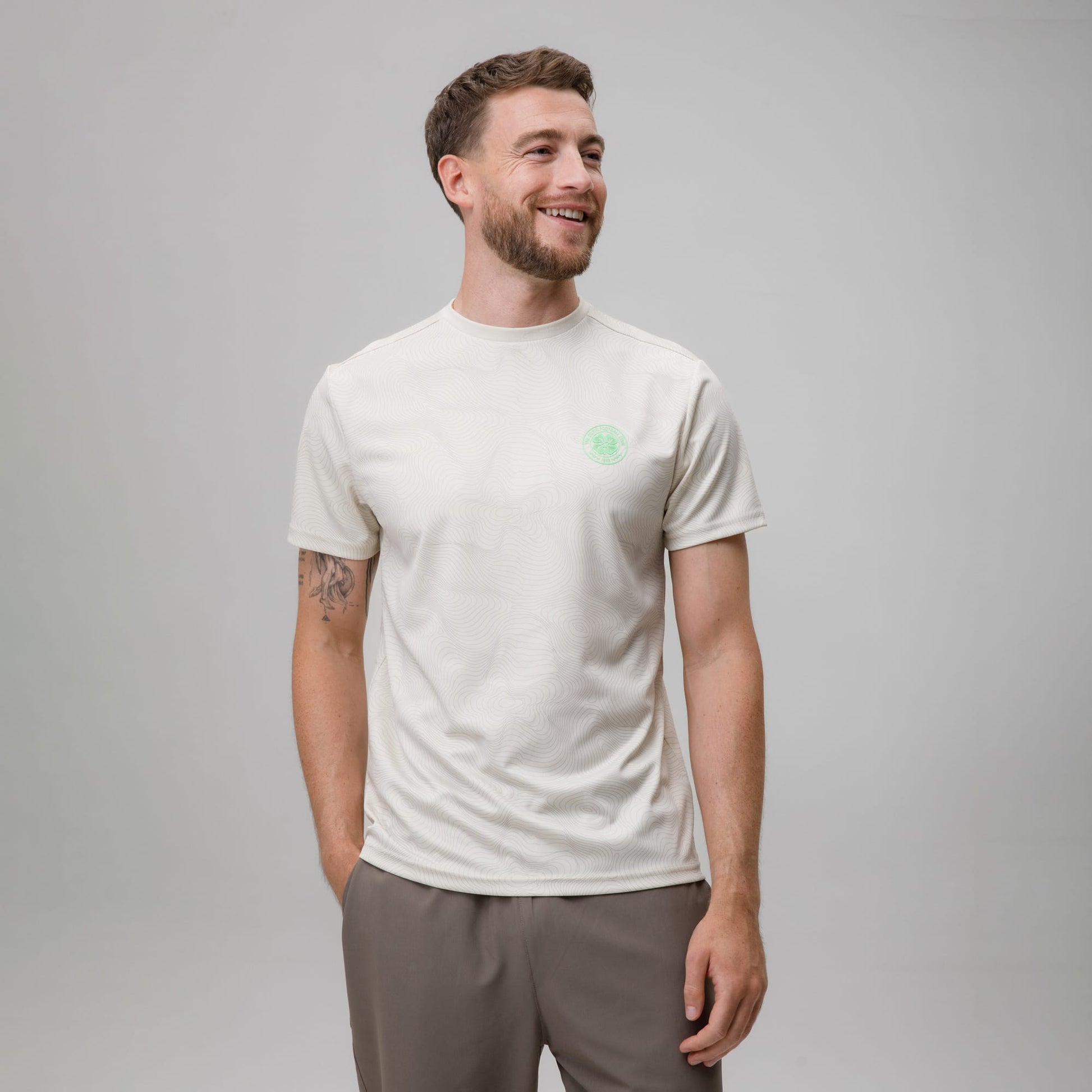 Celtic Crest Men's Topographic Print T-Shirt