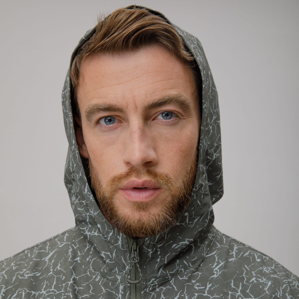 Celtic Crest Men's Windbreaker Sage Print Jacket