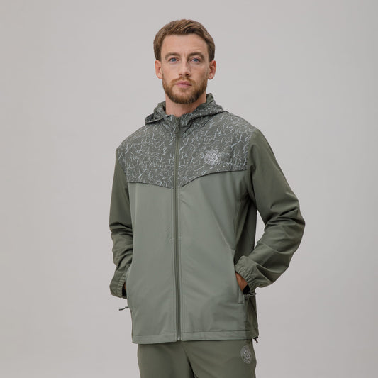 Celtic Crest Men's Windbreaker Sage Print Jacket