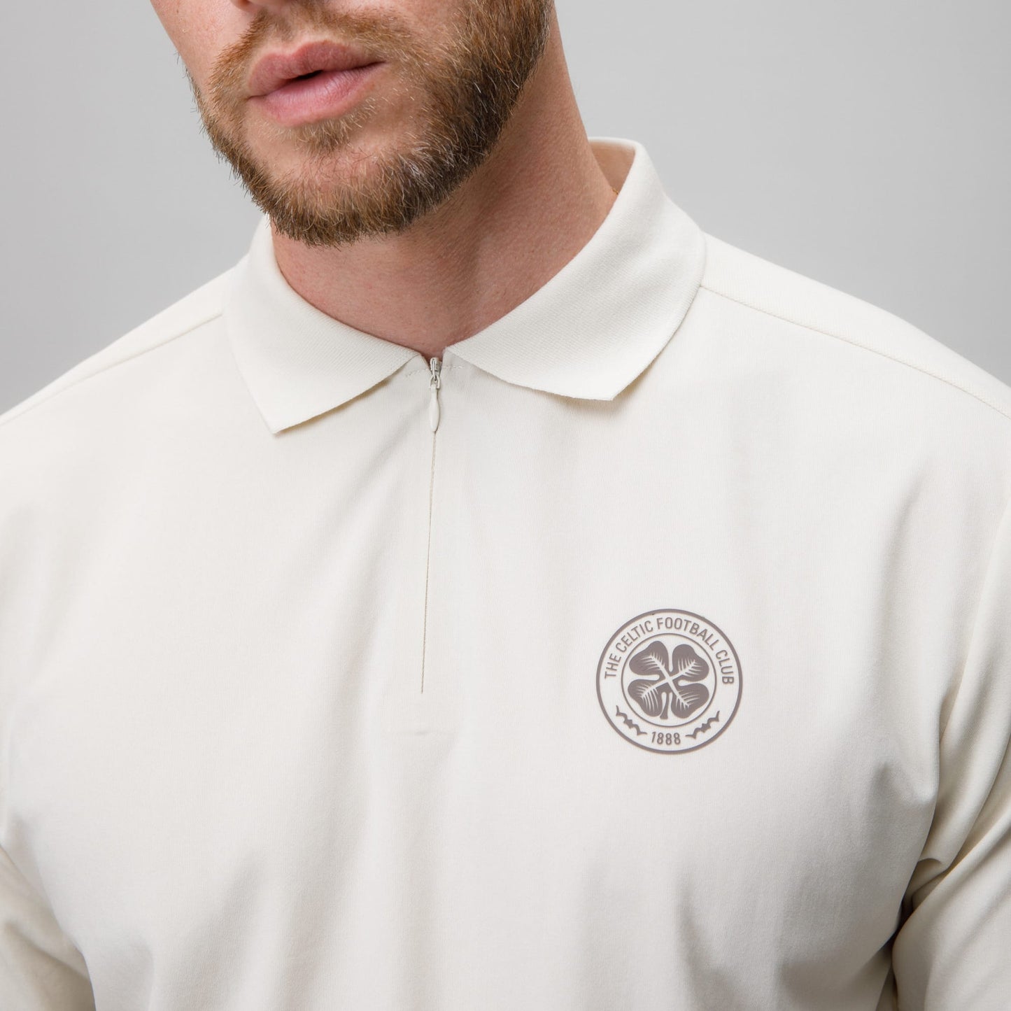Celtic Crest Men's Zip Polo Shirt