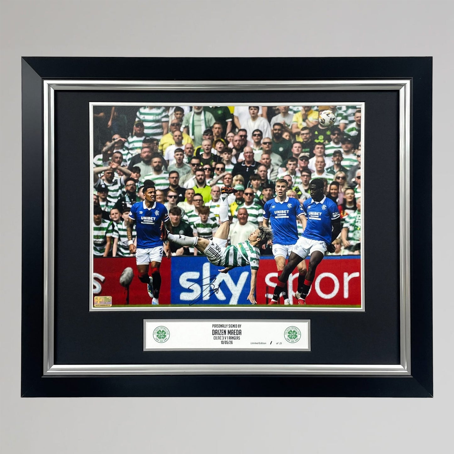 Celtic Daizen Maeda Overhead Kick Signed Print in Colour