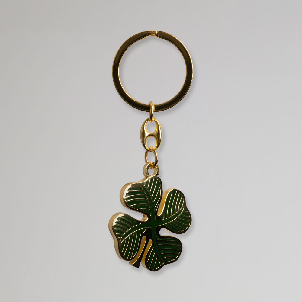 Celtic Gold Clover Keyring