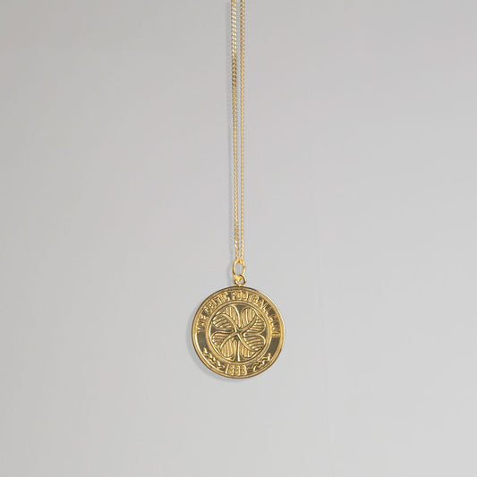 Celtic Gold Plated Crest Pendant & Chain