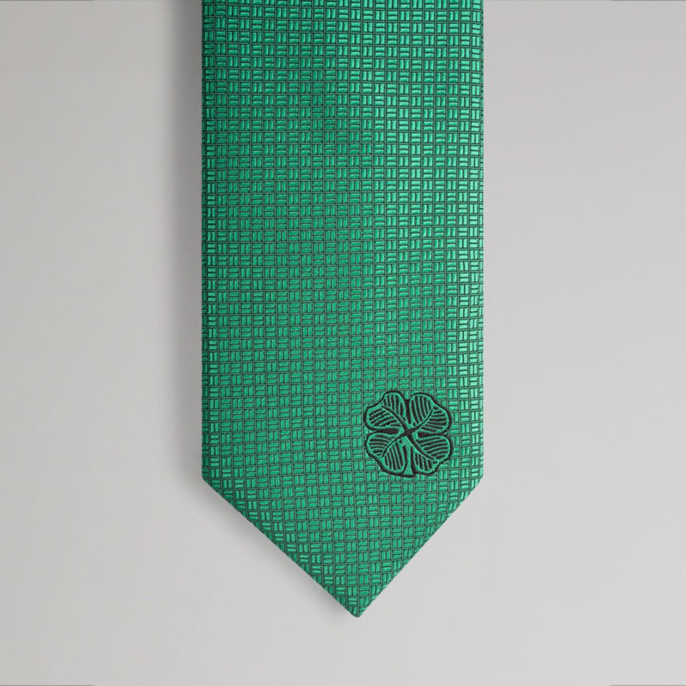 Celtic Green Clover Tie
