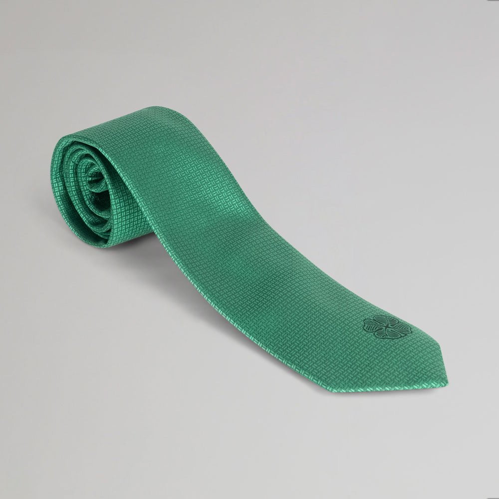 Celtic Green Clover Tie