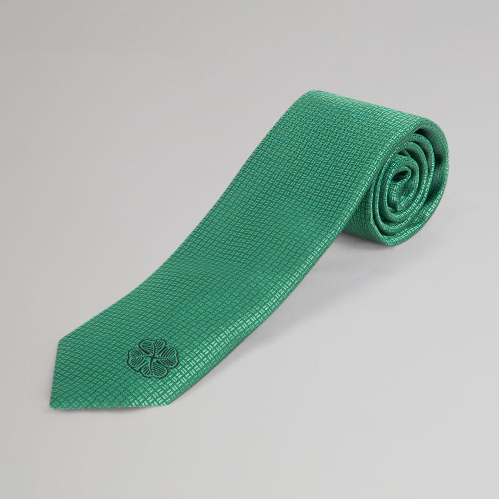 Celtic Green Clover Tie