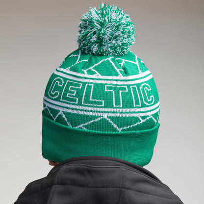 Celtic Green Pom Pom New Era Beanie
