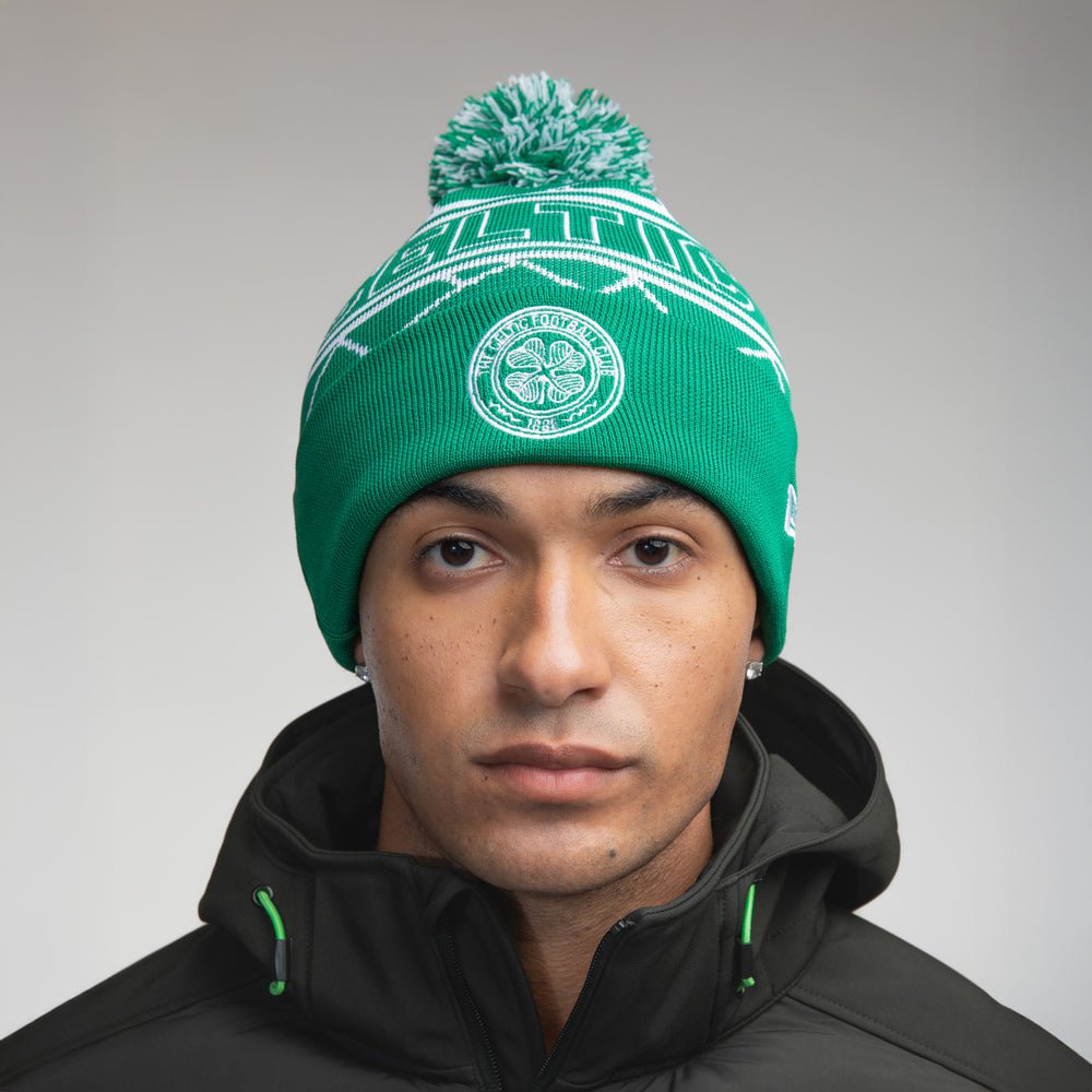 Celtic Green Pom Pom New Era Beanie