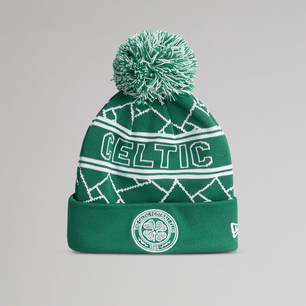 Celtic Green Pom Pom New Era Beanie