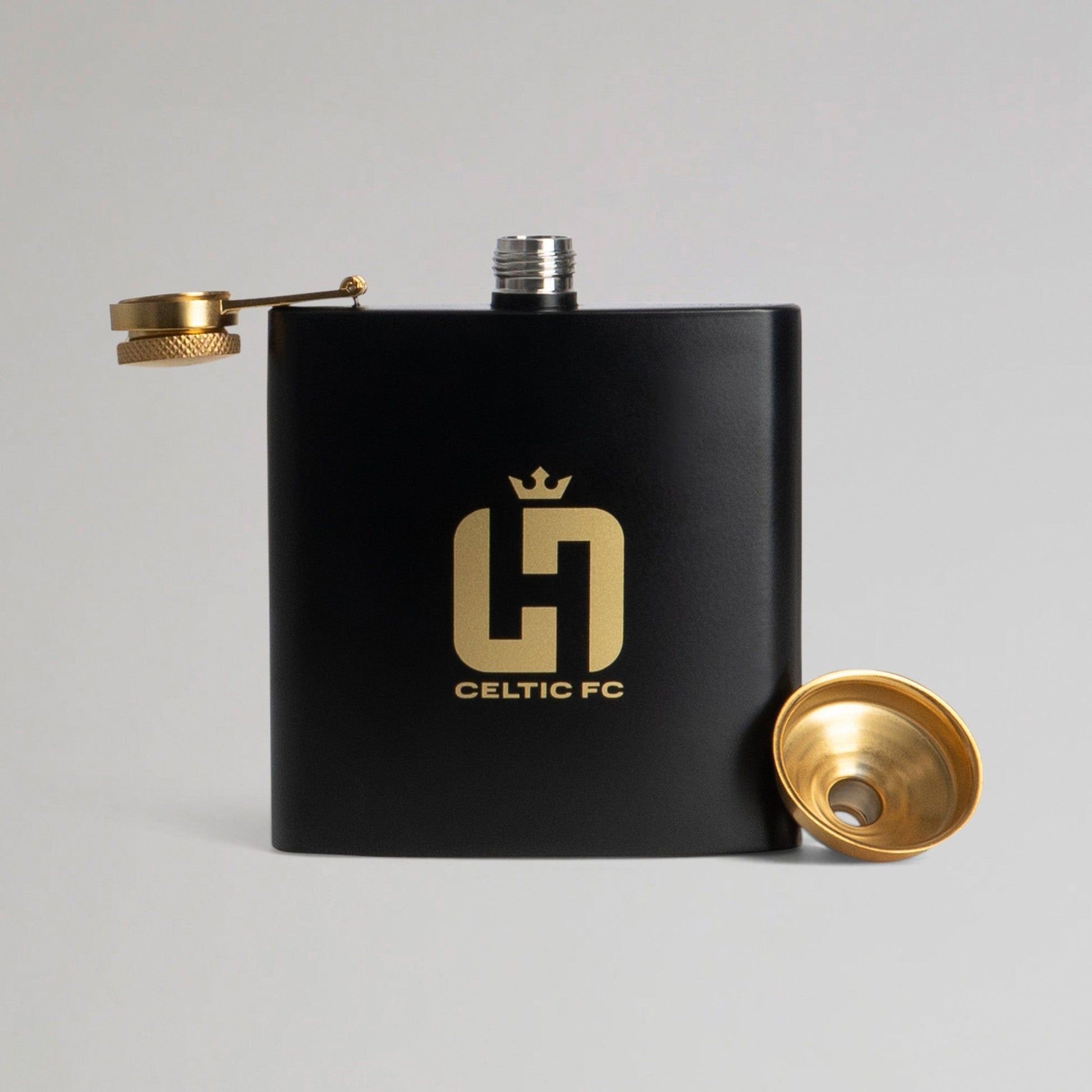 Celtic Henrik Larsson Black Hipflask Set