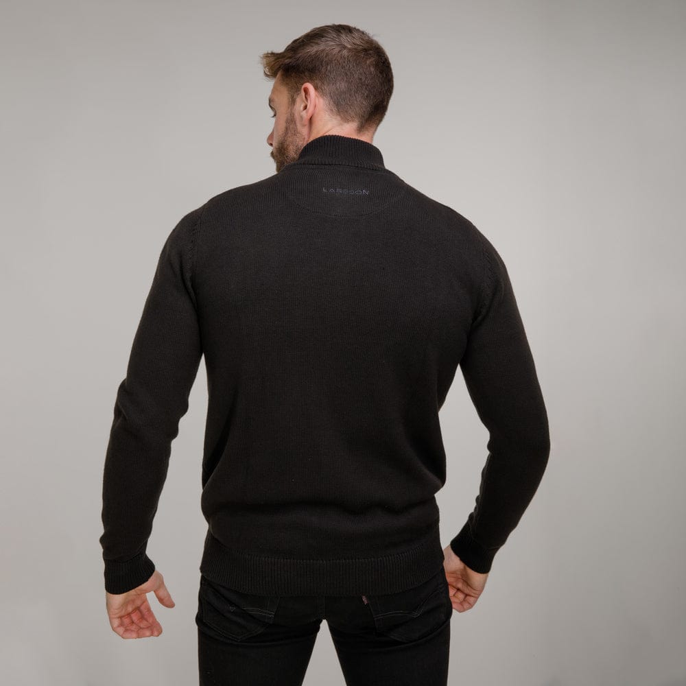 Celtic Henrik Larsson Black Knitted Quarter Zip