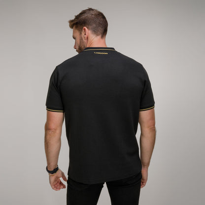 Celtic Henrik Larsson Black Tipped Polo Shirt