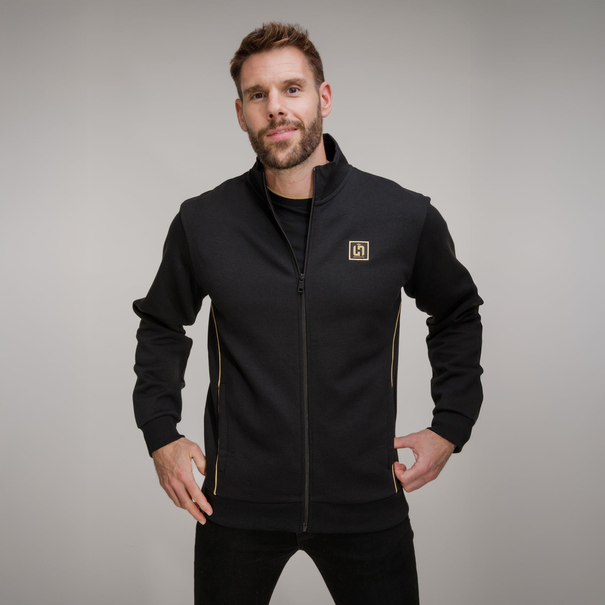 Celtic Henrik Larsson Black Track Jacket – Official Celtic Store