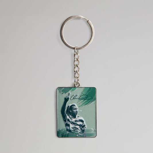 Celtic Henrik Larsson Green Keyring