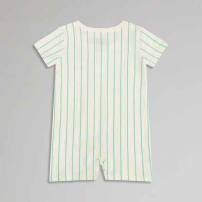 Celtic Infant Green Pinstripe Romper