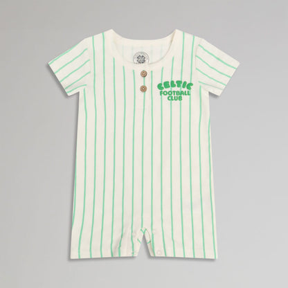 Celtic Infant Green Pinstripe Romper
