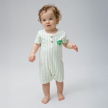 Celtic Infant Green Pinstripe Romper