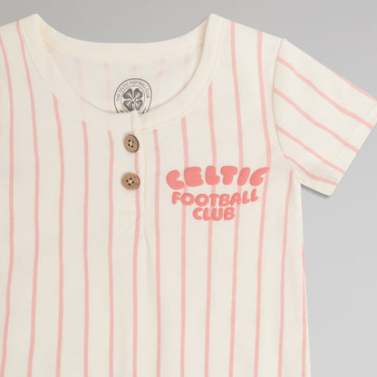 Celtic Infant Pink Pinstripe Romper