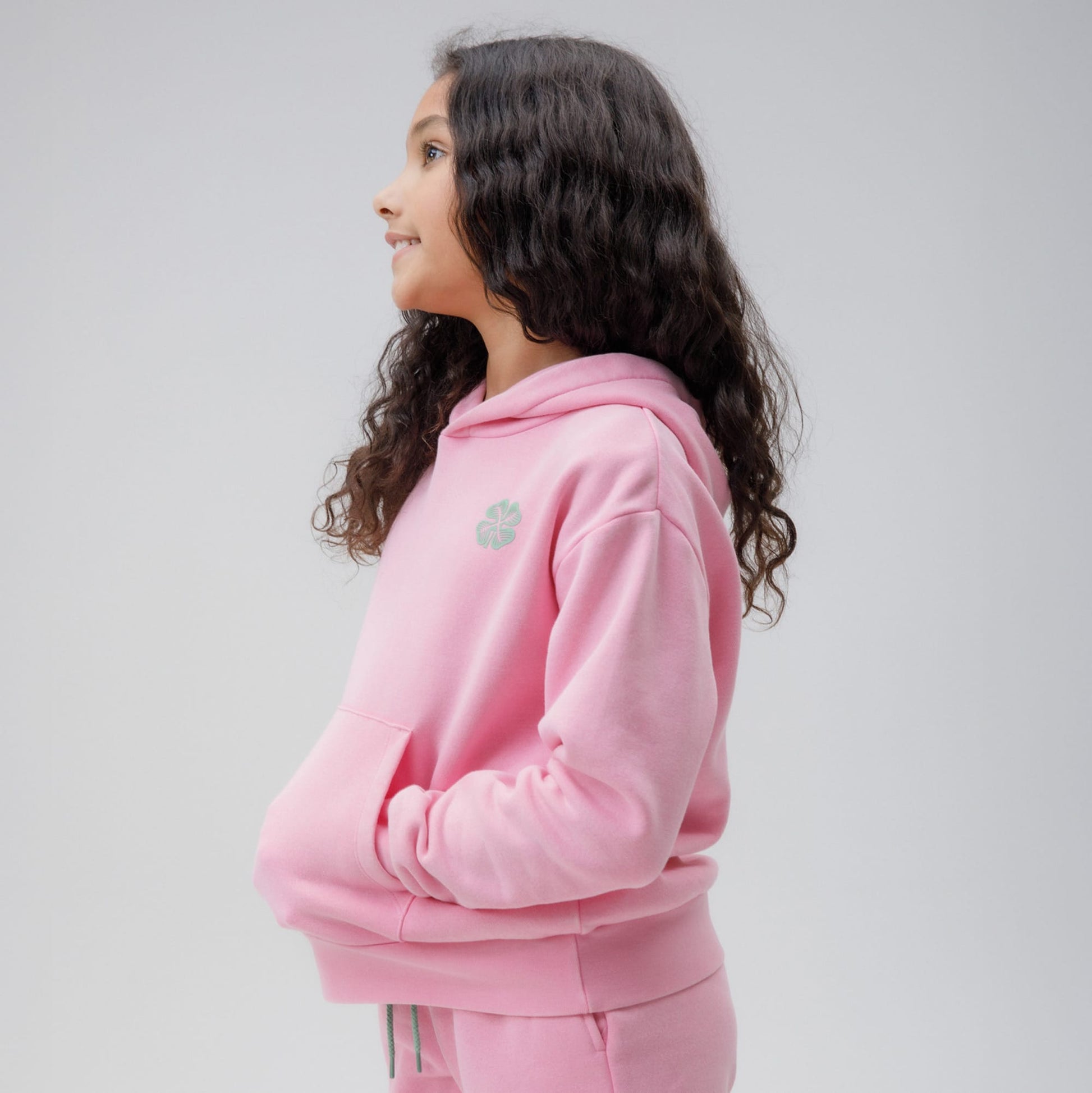 Celtic Junior Acid Wash Pink Hoodie