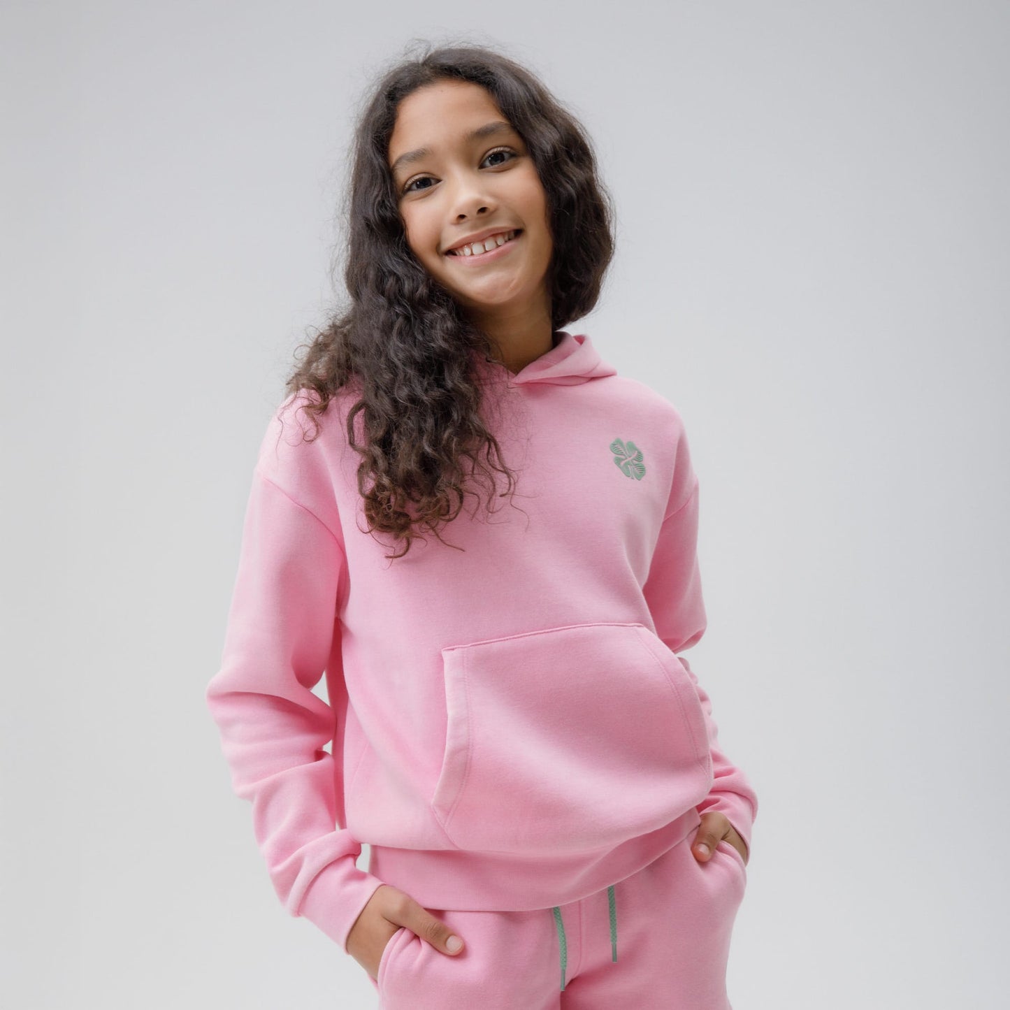 Celtic Junior Acid Wash Pink Hoodie