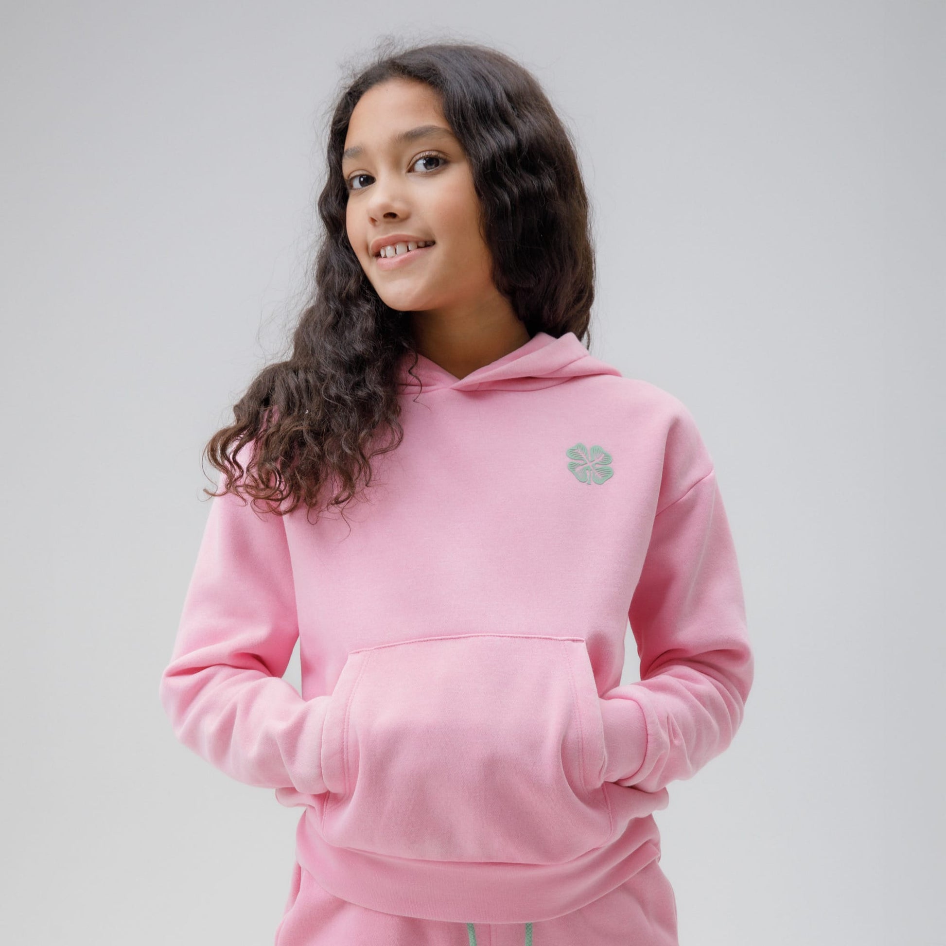 Celtic Junior Acid Wash Pink Hoodie